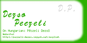 dezso peczeli business card
